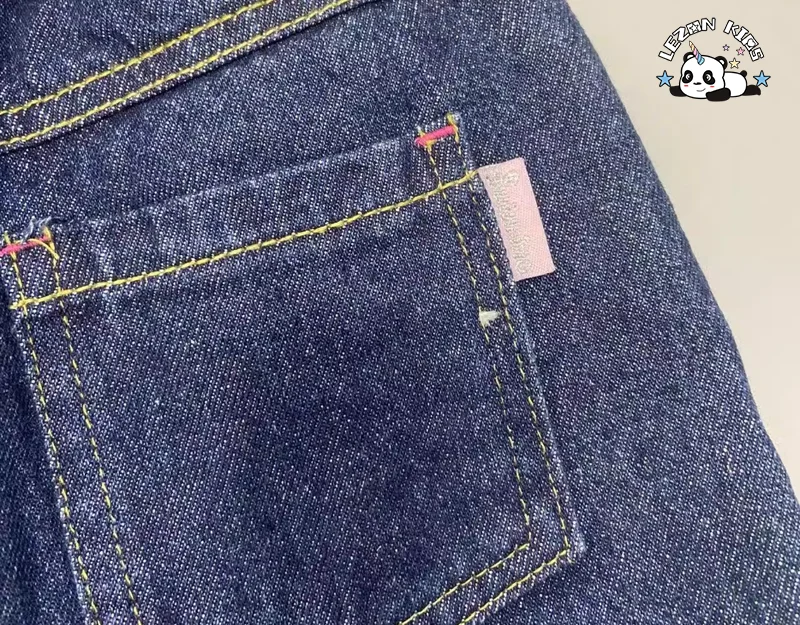 LEZONKIDS - Customizable New Arrival Kid Girl Denim Blue A-line Skirt Patchwork Jeans Skirt for 2 to 14 Years